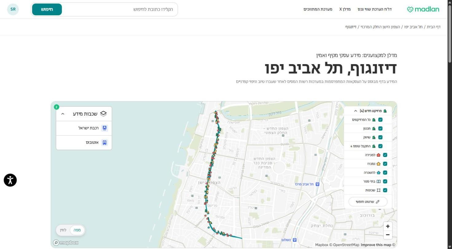 מקרא המפה ושכבות המידע